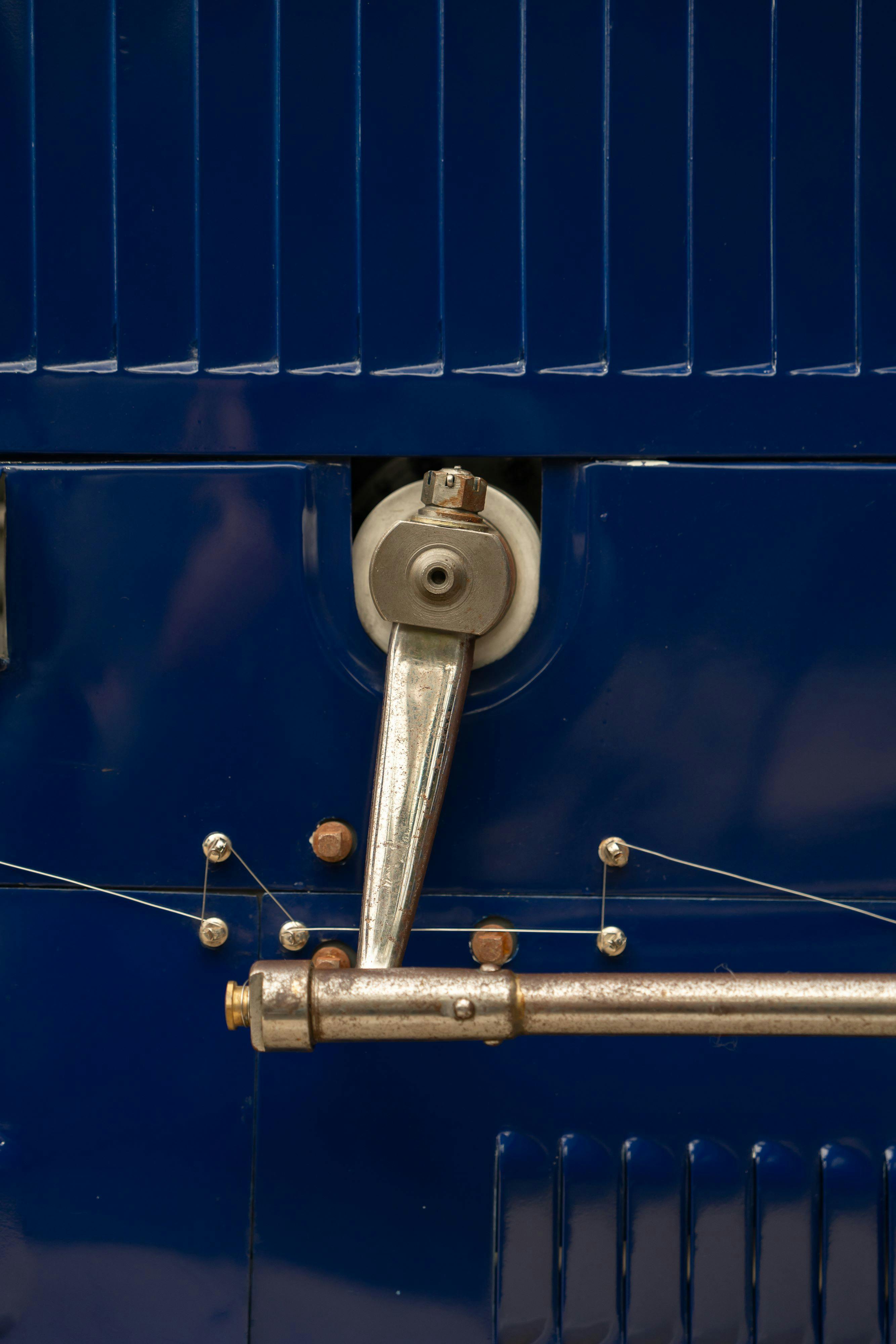 Pur Sang Bugatti Type 35 in Blue over Brown shot in Austin, TX.