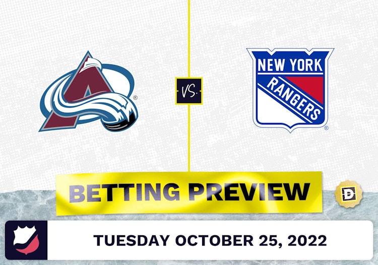 Avalanche vs. Rangers Prediction and Odds - Oct 25, 2022