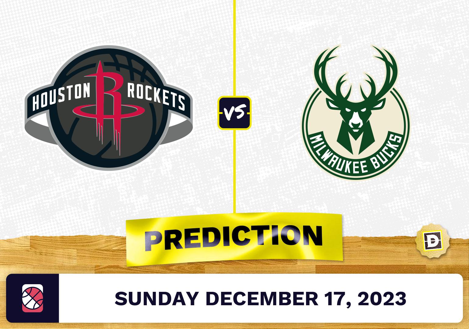 Houston Rockets vs. Milwaukee Bucks Prediction, Odds, Picks for NBA Sunday [12/17/2023]