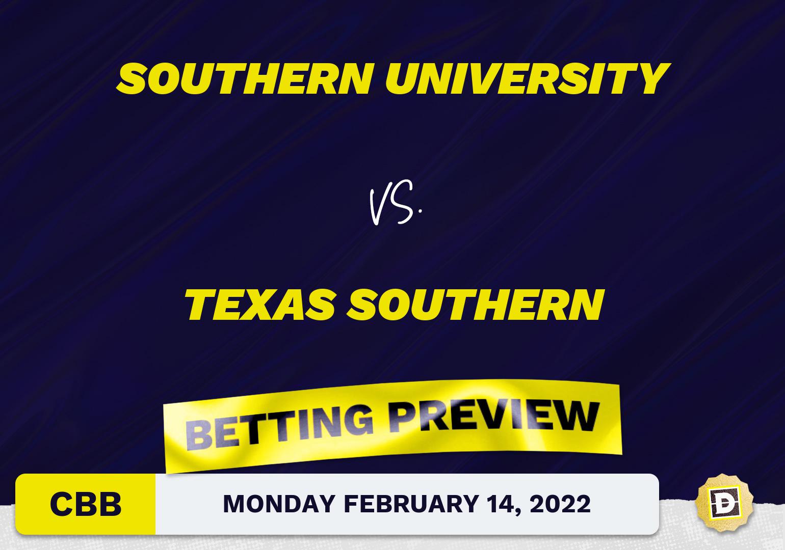 Southern University vs. Texas Southern CBB Predictions and Odds - Feb 14, 2022