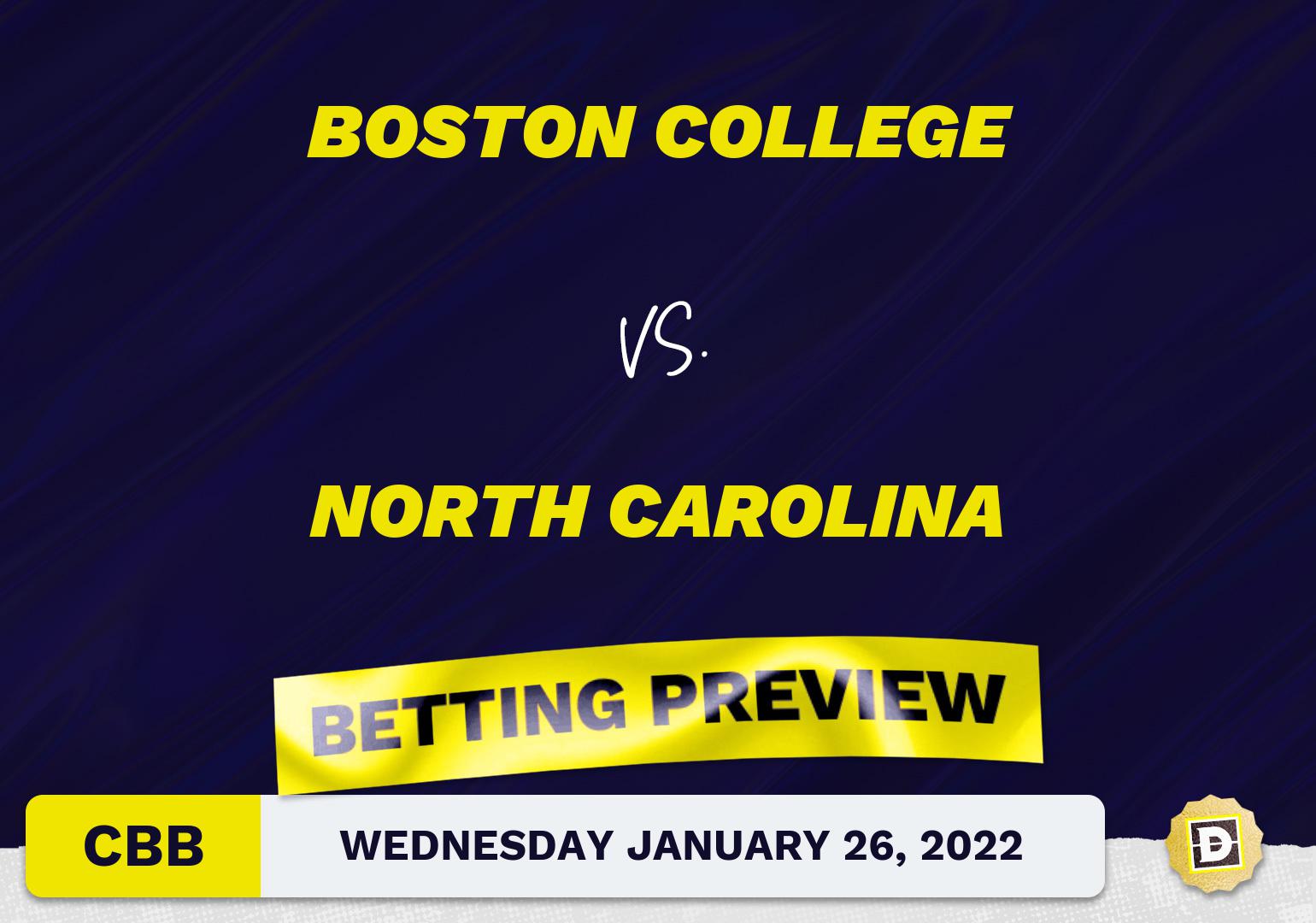 Boston College vs. North Carolina CBB Predictions and Odds - Jan 26, 2022