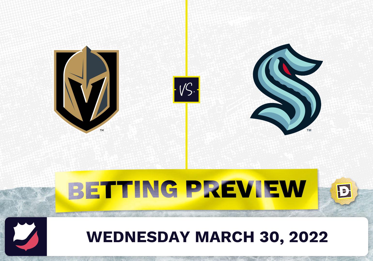 Golden Knights vs. Kraken Predictions and Odds - Mar 30, 2022