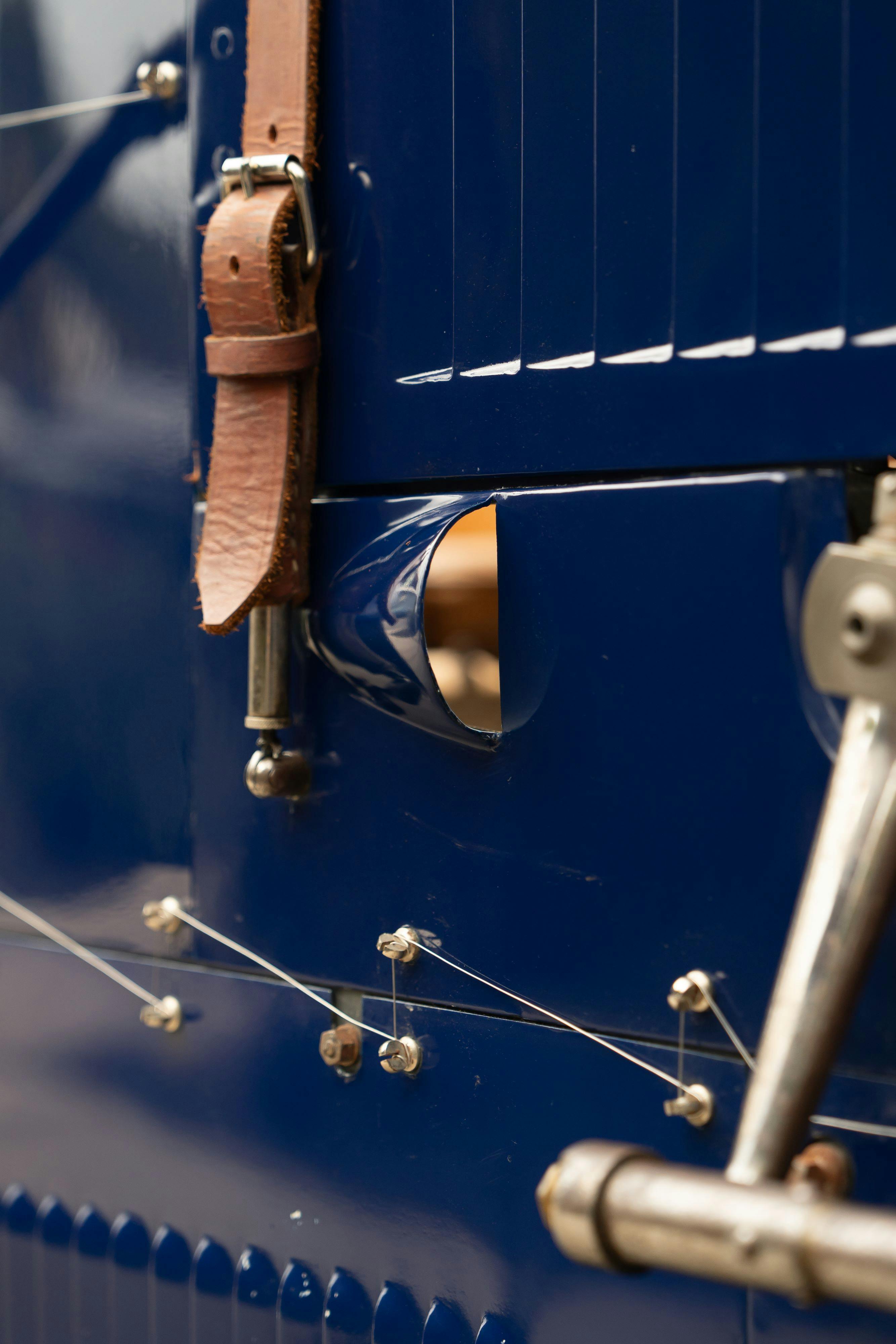 Pur Sang Bugatti Type 35 in Blue over Brown shot in Austin, TX.