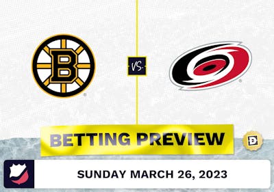 Bruins vs. Hurricanes Prediction and Odds - Mar 26, 2023