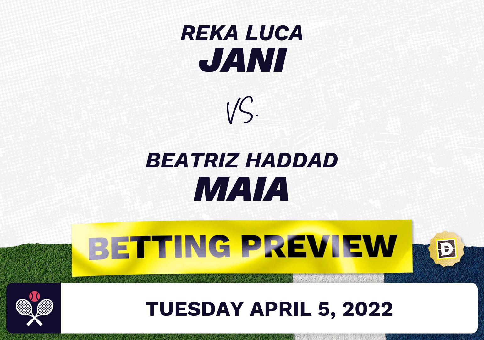 Reka Luca Jani vs. Beatriz Haddad Maia Predictions - Apr 5, 2022