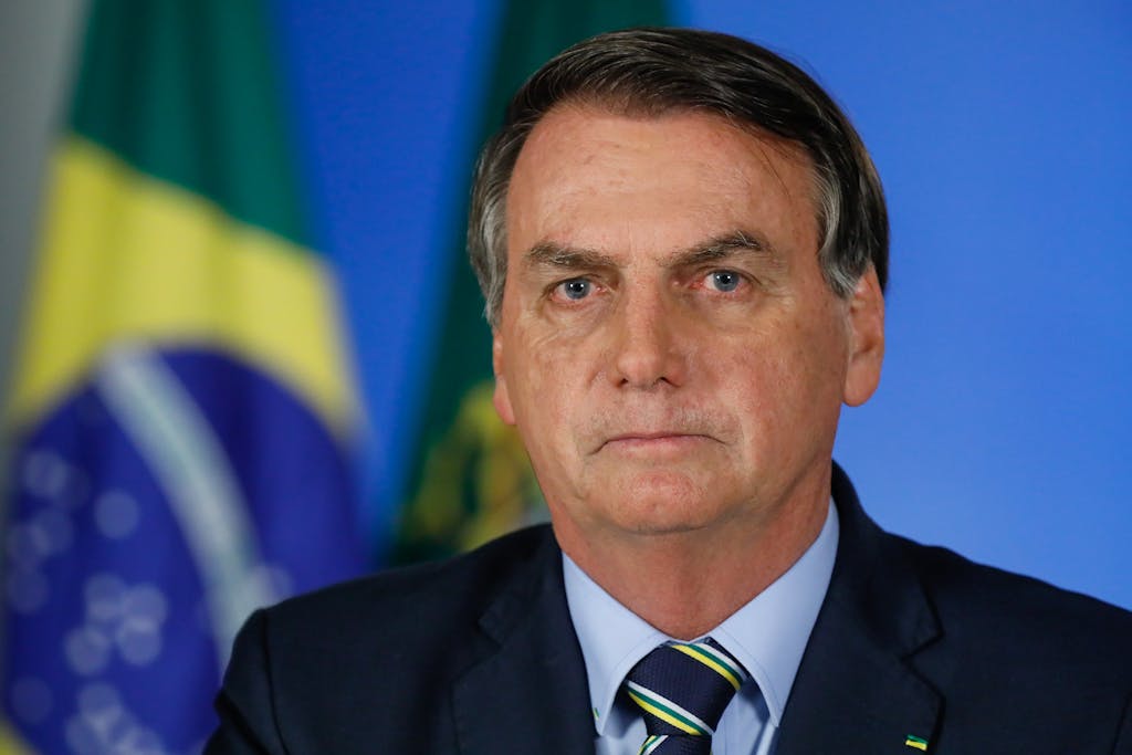 Jair Bolsonaro - photo courtesy of Palácio do Planalto (https://www.flickr.com/photos/51178866@N04/49695919452/, license CC BY 2.0)