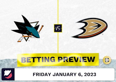 Sharks vs. Ducks Prediction and Odds - Jan 6, 2023