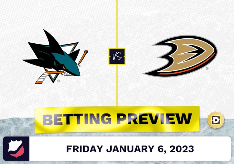 Sharks vs. Ducks Prediction and Odds - Jan 6, 2023