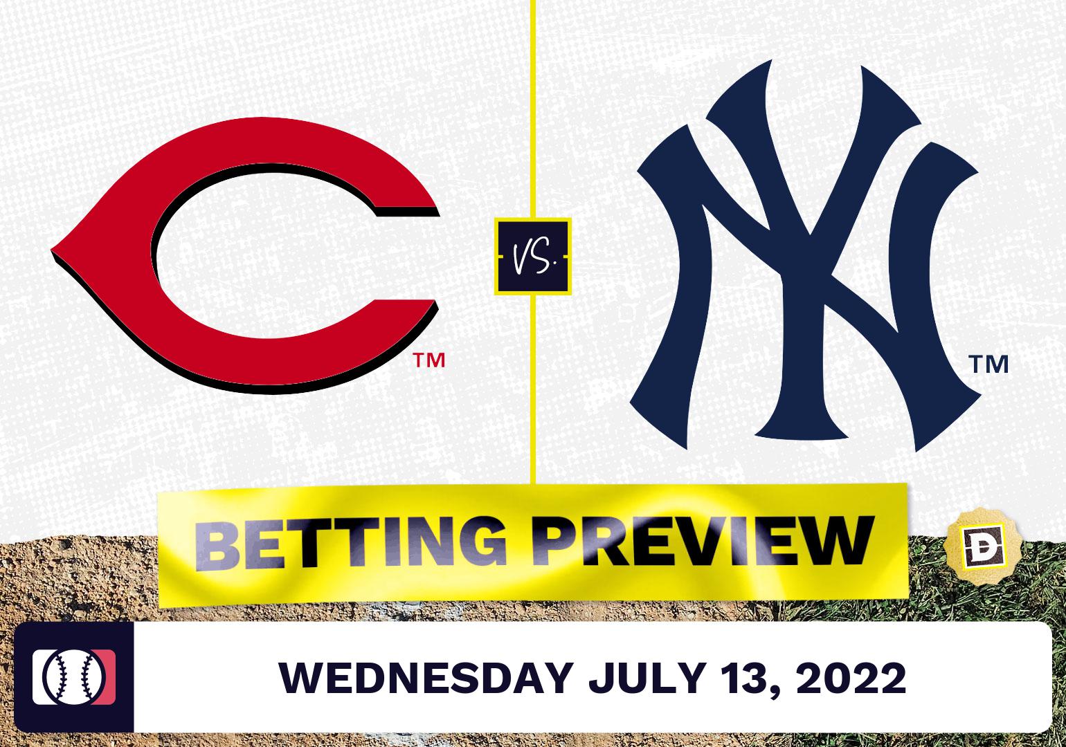 Reds vs. Yankees Prediction and Odds - Jul 13, 2022