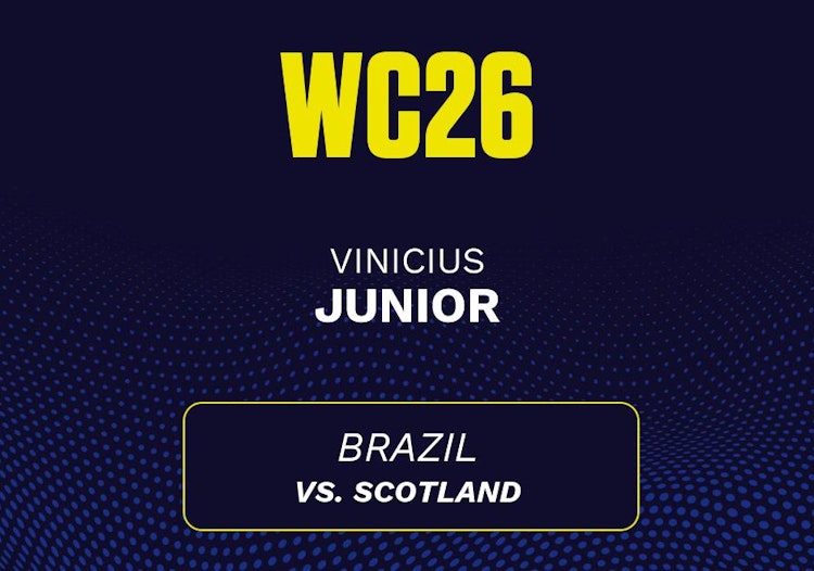Vinicius Junior projected stats for Thursday, June 25, 2026.
