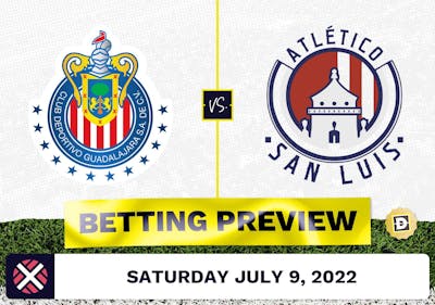 Guadalajara vs. San Luis Prediction and Odds - Jul 9, 2022
