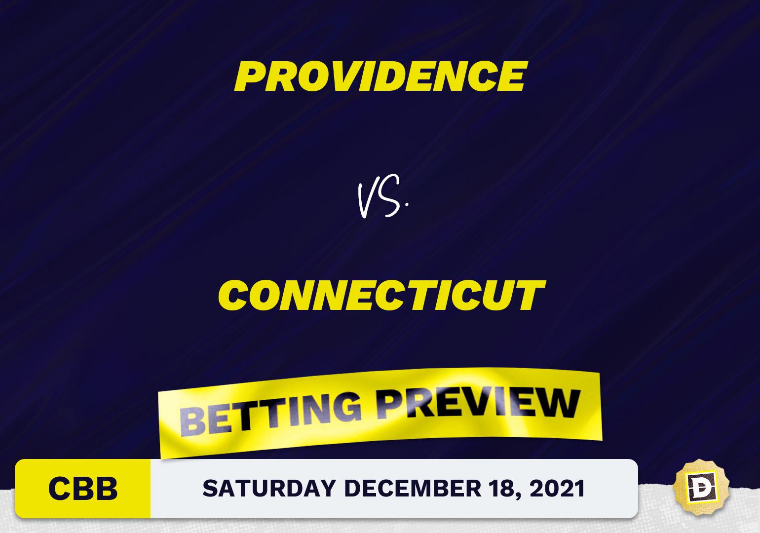 Providence vs. Connecticut CBB Predictions and Odds - Dec 18, 2021