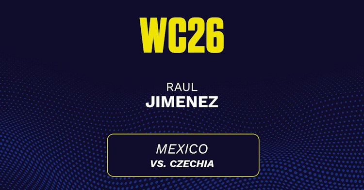 Raul Jimenez projected stats for Wednesday, June 24, 2026.