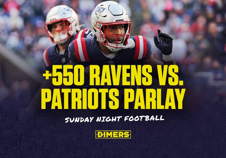 NFL Parlay bet for Week 16 Sunday Night Football featuring the Patriots and Ravens.