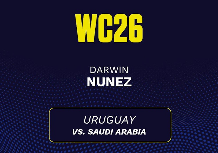 Darwin Nunez projected stats for Monday, June 15, 2026.