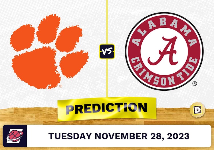 Clemson vs. Alabama Basketball Prediction - November 28, 2023