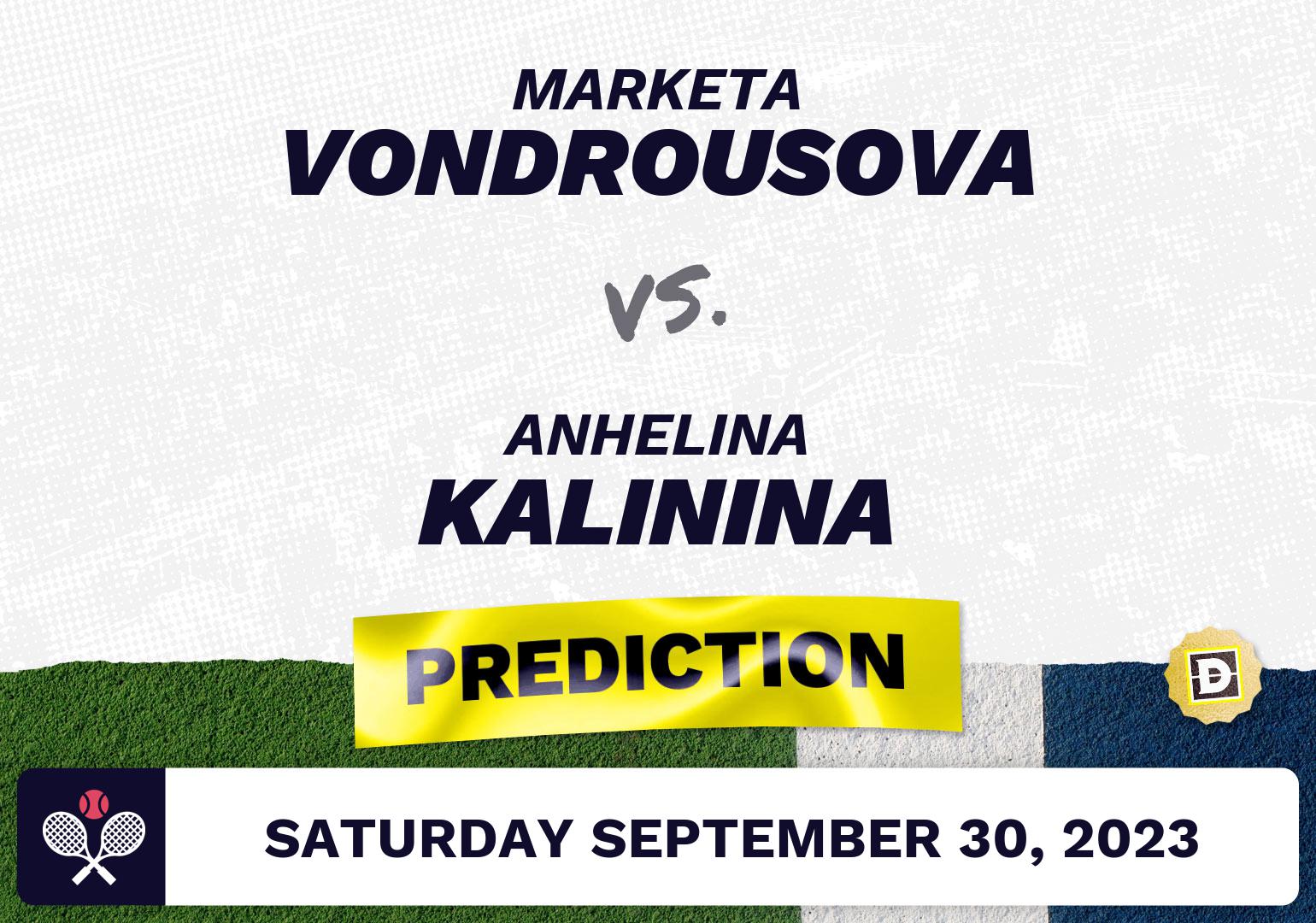 Marketa Vondrousova vs. Anhelina Kalinina Prediction WTA Beijing