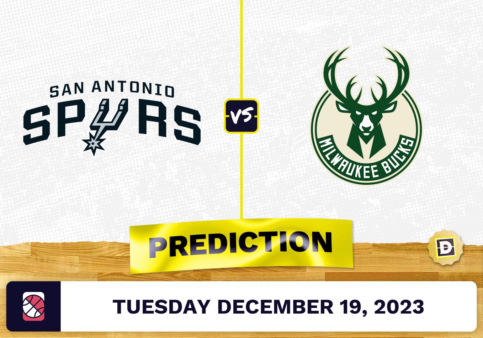 San Antonio Spurs vs. Milwaukee Bucks Prediction, Odds, NBA Picks  [12/19/2023]