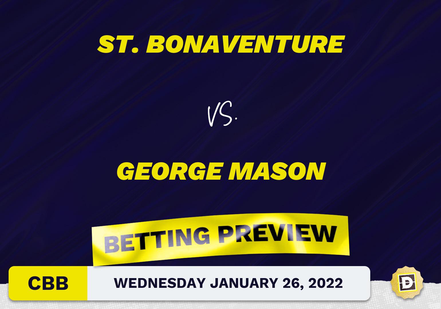 St. Bonaventure vs. George Mason CBB Predictions and Odds - Jan 26, 2022