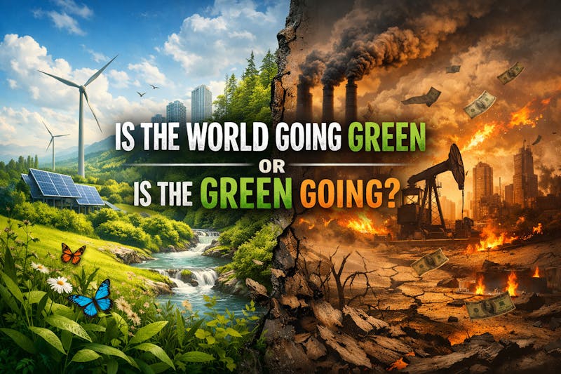 Is the world going green or is the green going?
