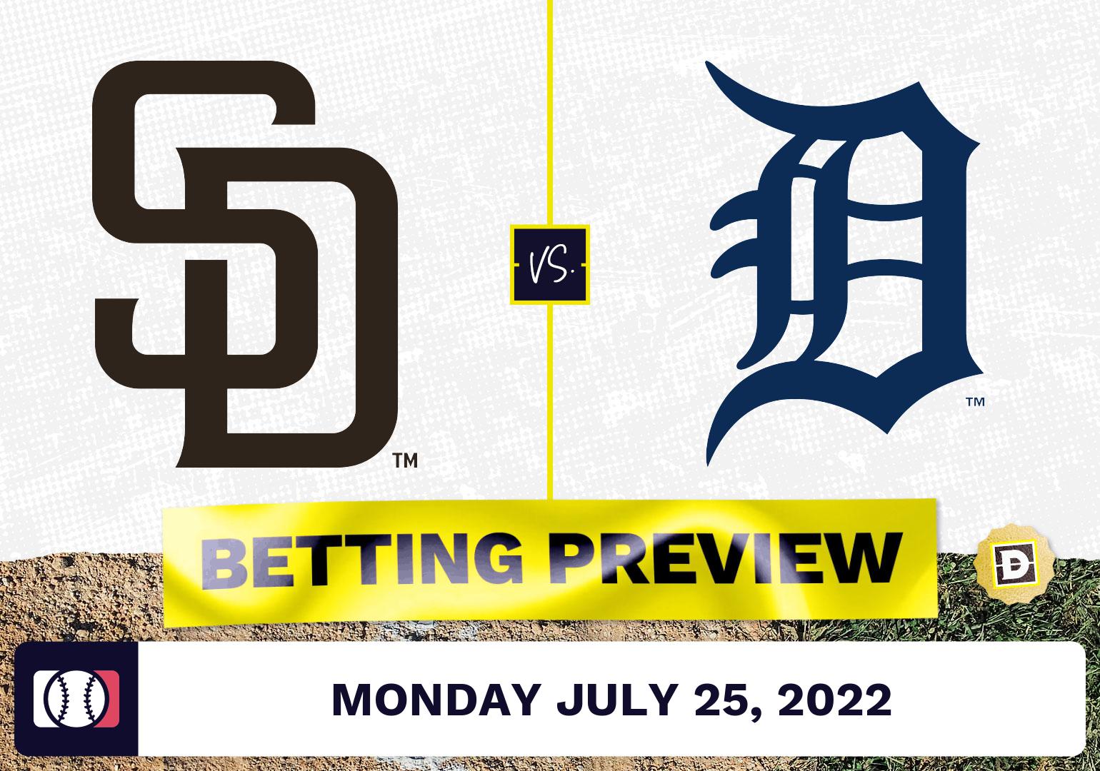 Padres vs. Tigers Prediction and Odds - Jul 25, 2022
