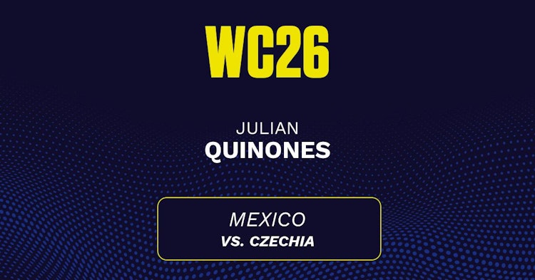 Julian Quinones projected stats for Wednesday, June 24, 2026.