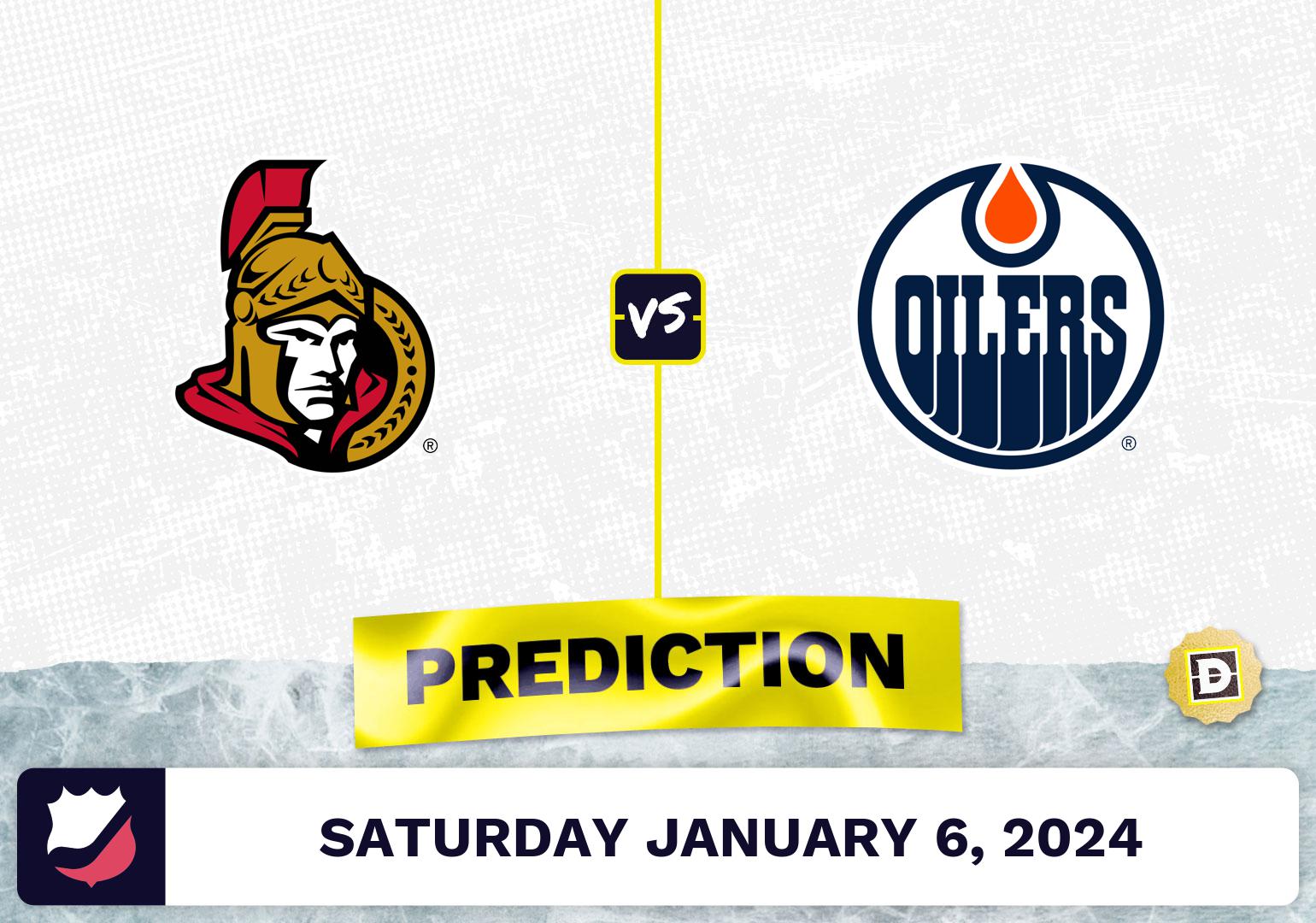 Ottawa Senators vs. Edmonton Oilers Prediction, Odds, NHL Picks  [1/6/2024]