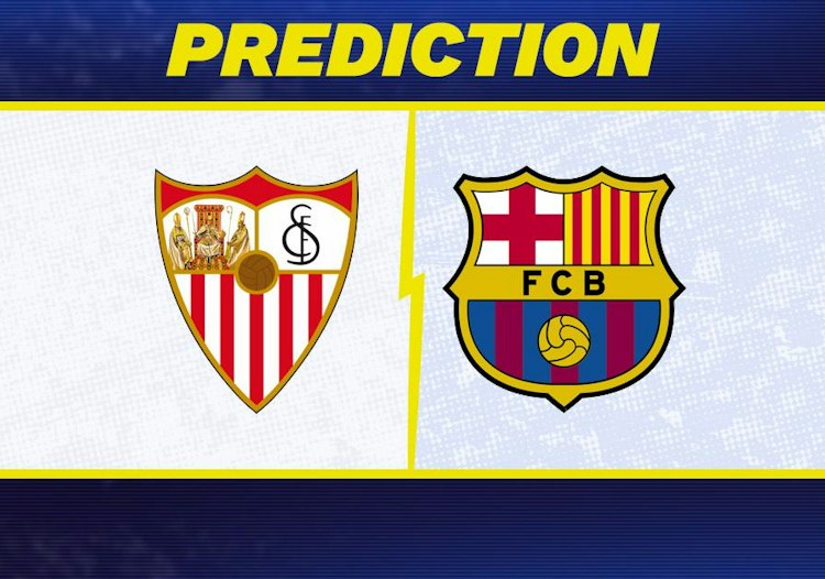Sevilla takes on Barcelona in La Liga action.