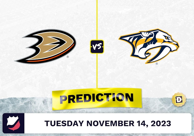 Ducks vs. Predators Prediction and Odds - November 14, 2023