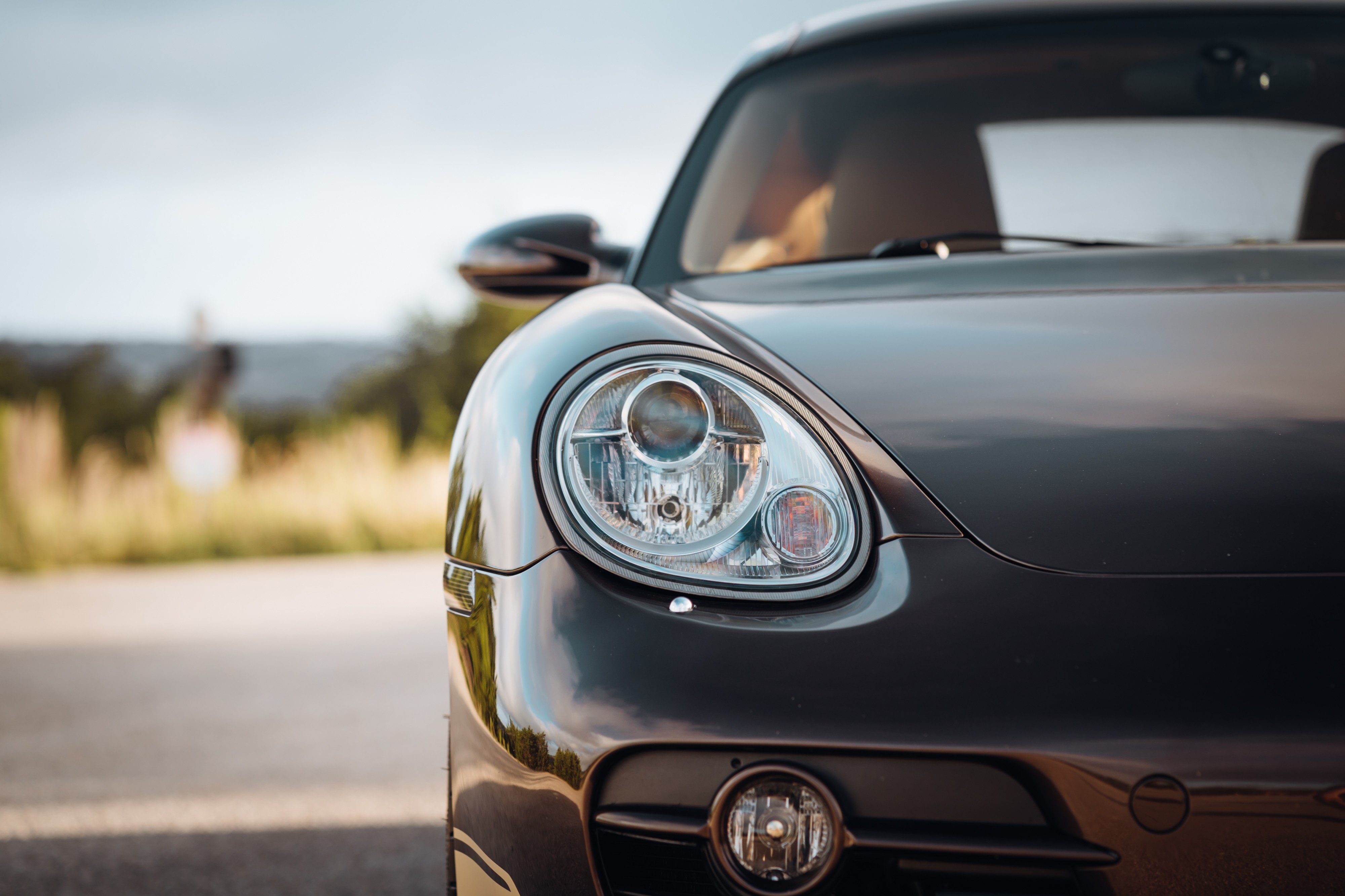 2008 Porsche Cayman S in Macadamia Metallic on Brown.