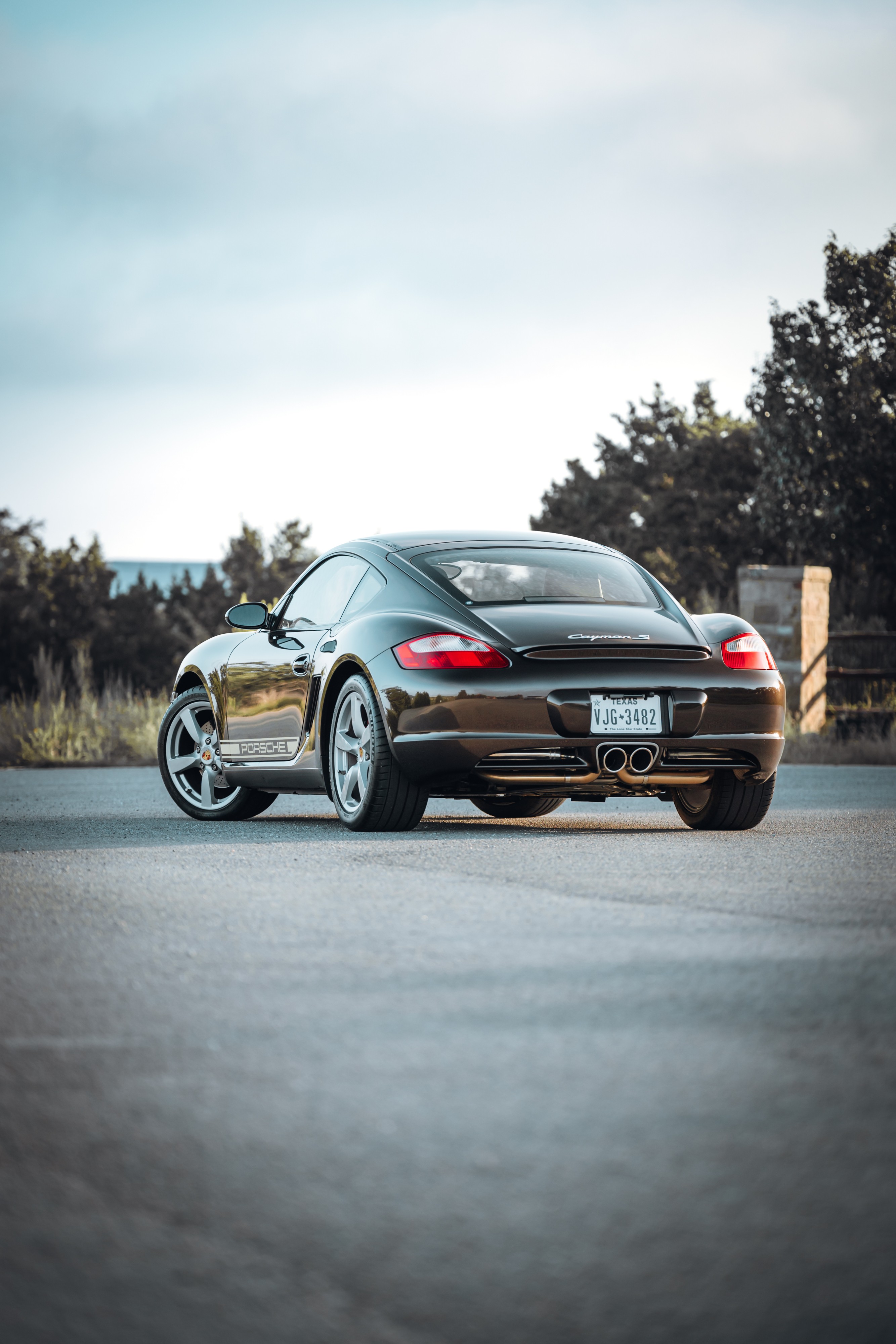 2008 Porsche Cayman S in Macadamia Metallic on Brown.