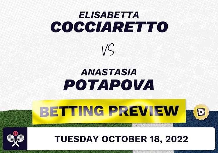 Elisabetta Cocciaretto vs. Anastasia Potapova Predictions - Oct 18, 2022