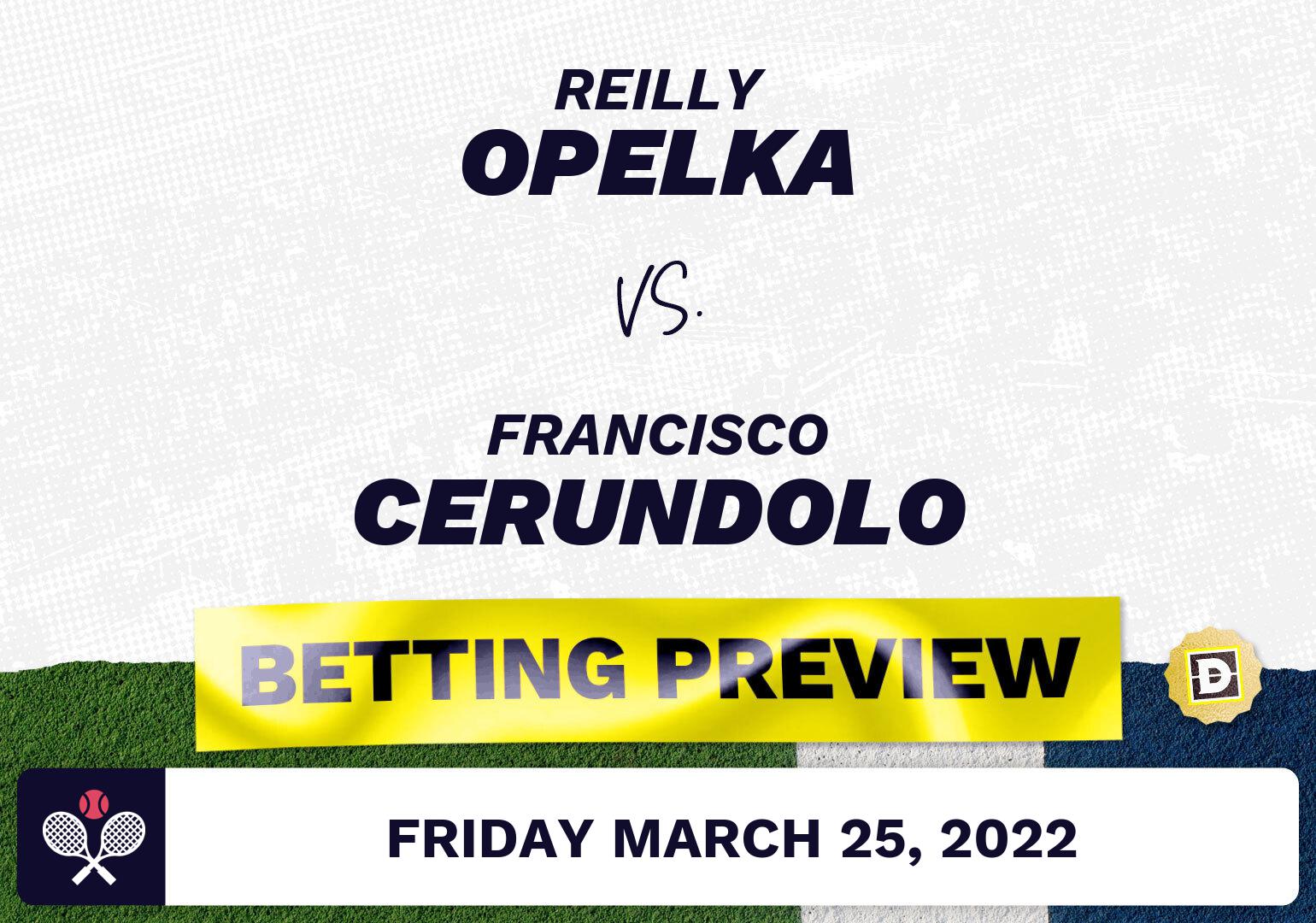 Reilly Opelka vs. Francisco Cerundolo Predictions - Mar 25, 2022