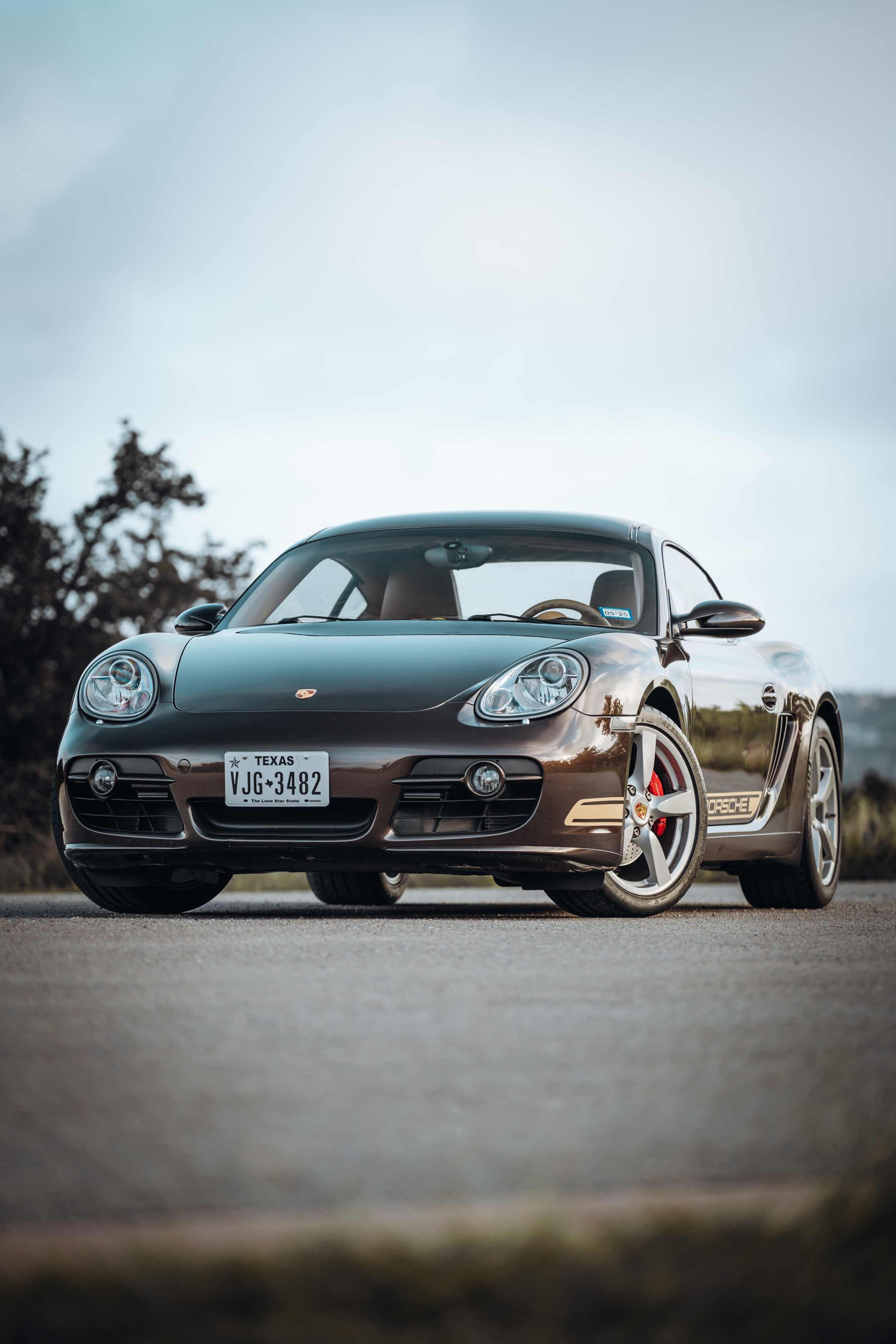 2008 Porsche Cayman S in Macadamia Metallic on Brown.