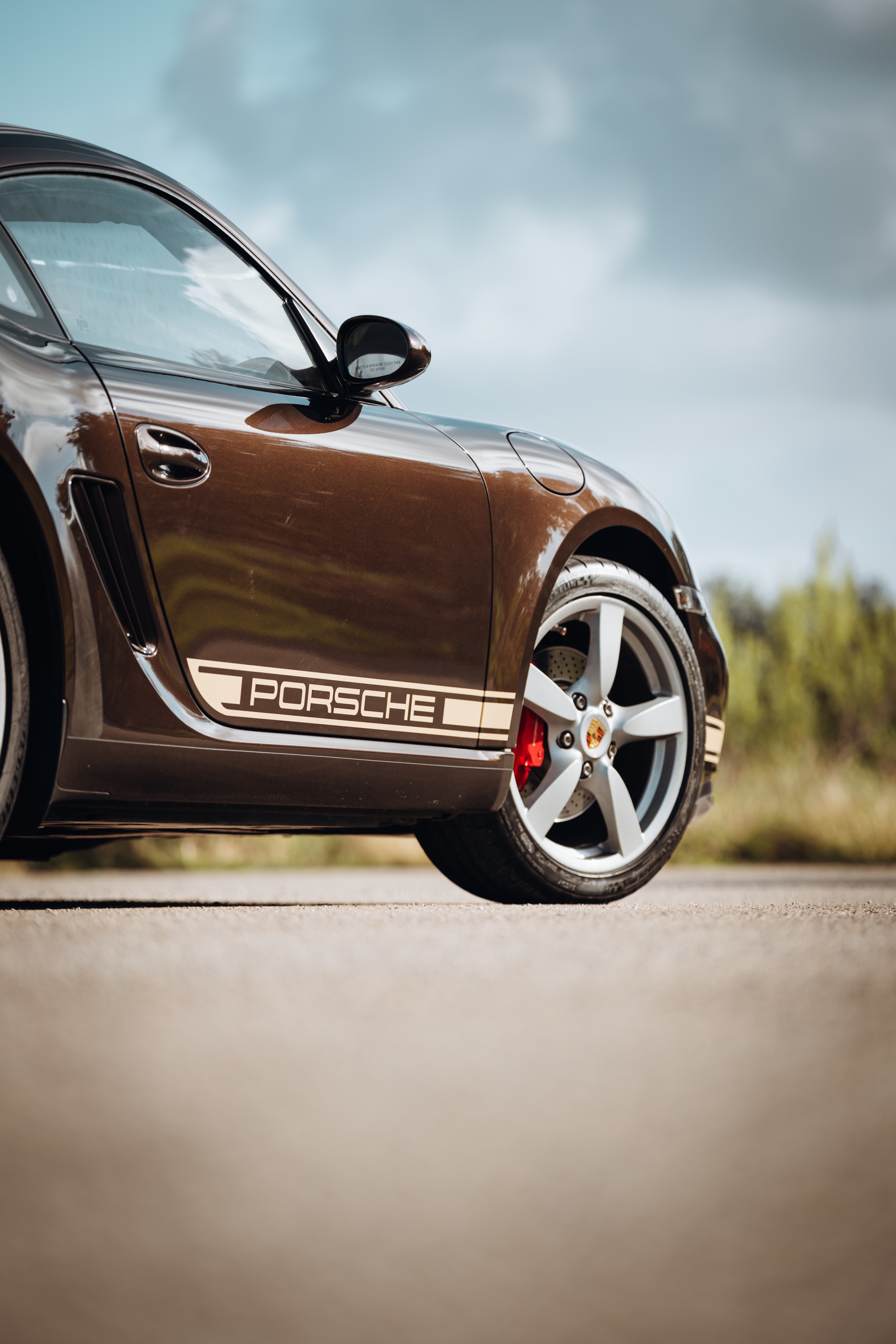 2008 Porsche Cayman S in Macadamia Metallic on Brown.