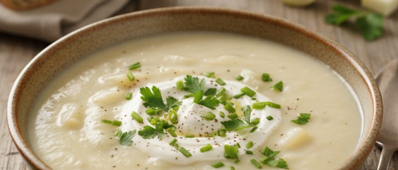 Simple Creamy Kohlrabi and Potato Soup