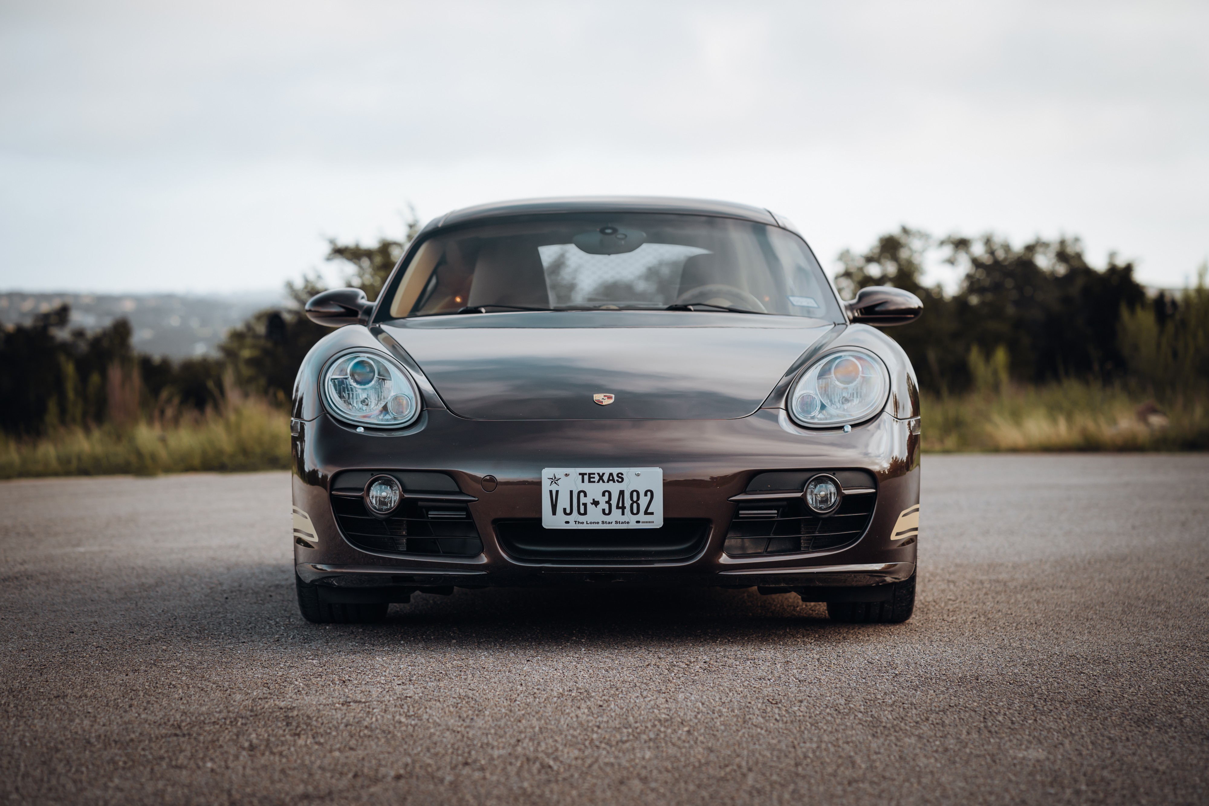 2008 Porsche Cayman S in Macadamia Metallic on Brown.