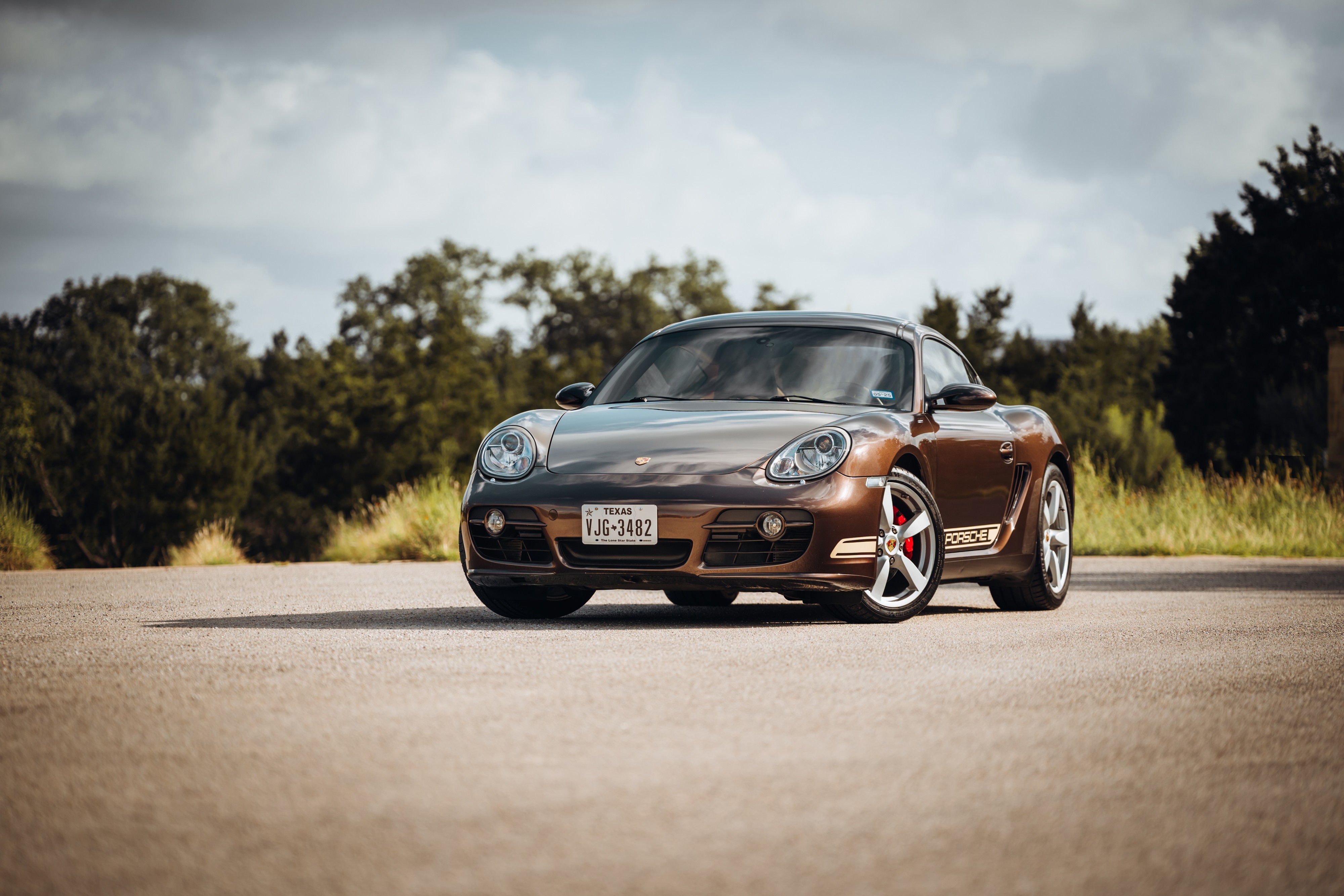 2008 Porsche Cayman S in Macadamia Metallic on Brown.