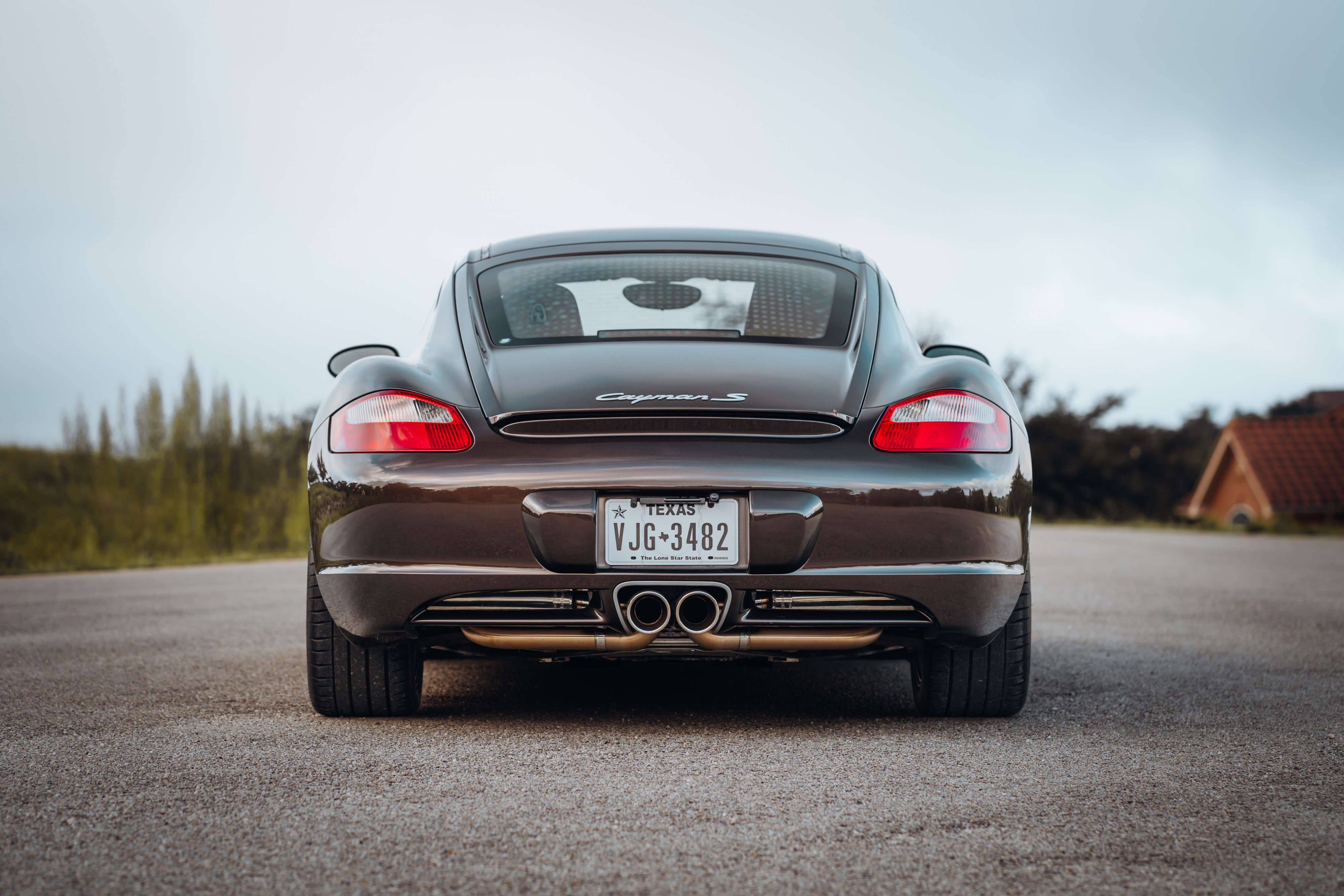 2008 Porsche Cayman S in Macadamia Metallic on Brown.