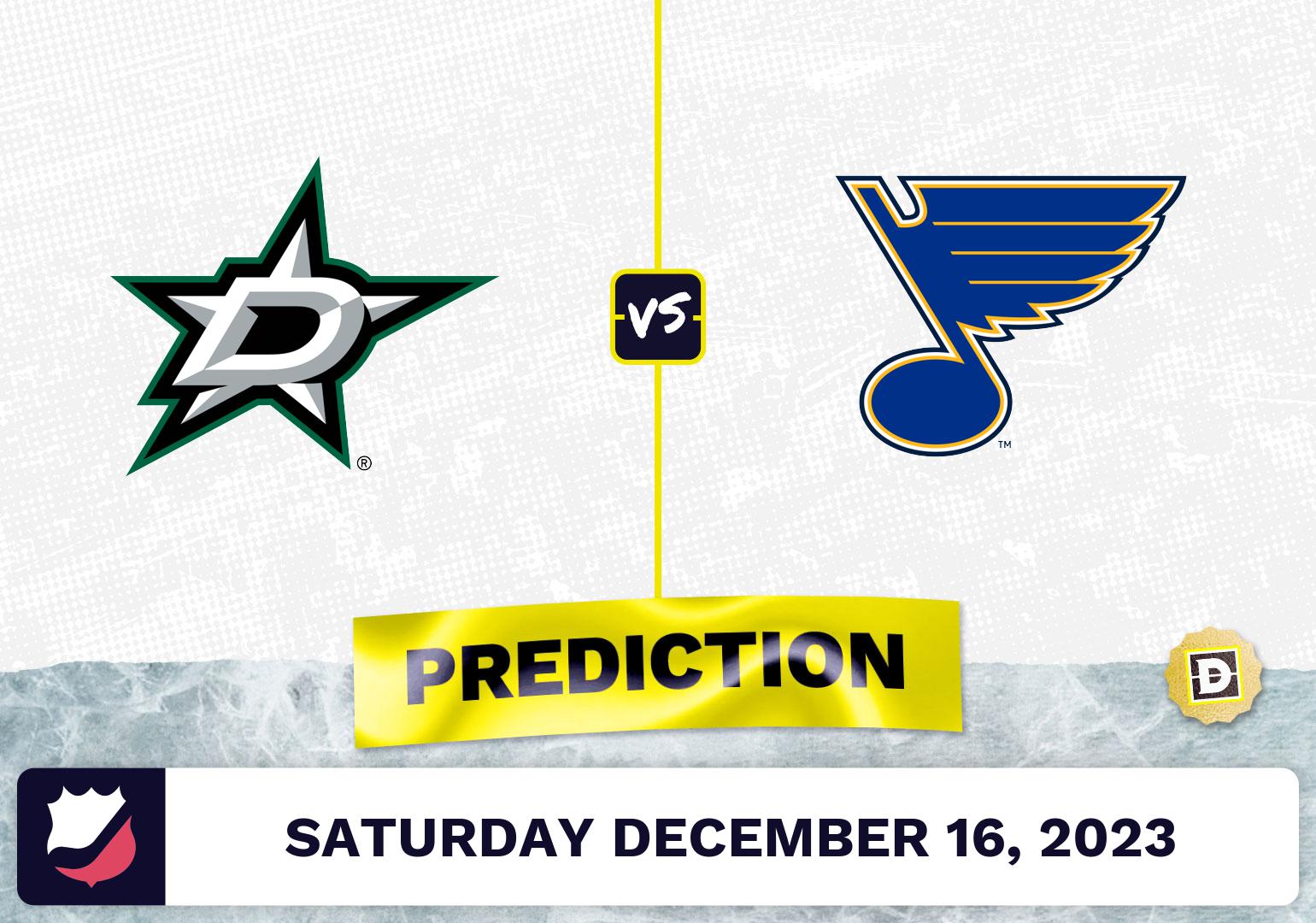 Dallas Stars vs. St. Louis Blues Prediction, Odds, Picks for NHL Saturday [12/16/2023]