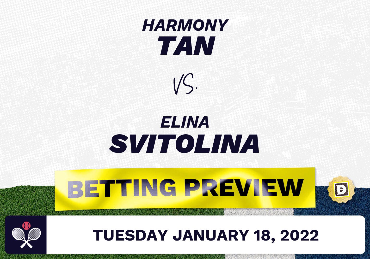 Harmony Tan vs. Elina Svitolina Predictions - Jan 18, 2022
