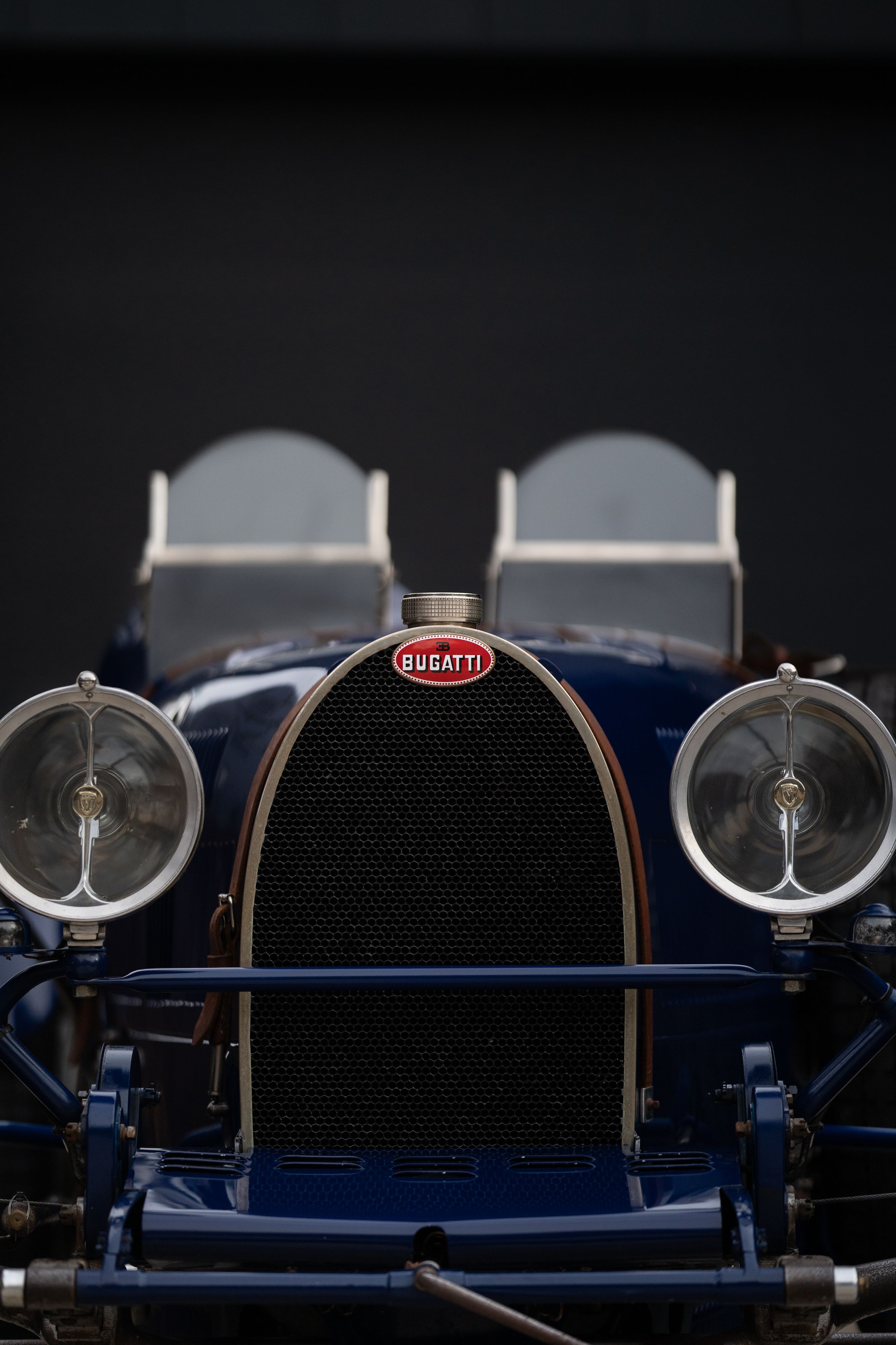 Pur Sang Bugatti Type 35 in Blue over Brown shot in Austin, TX.