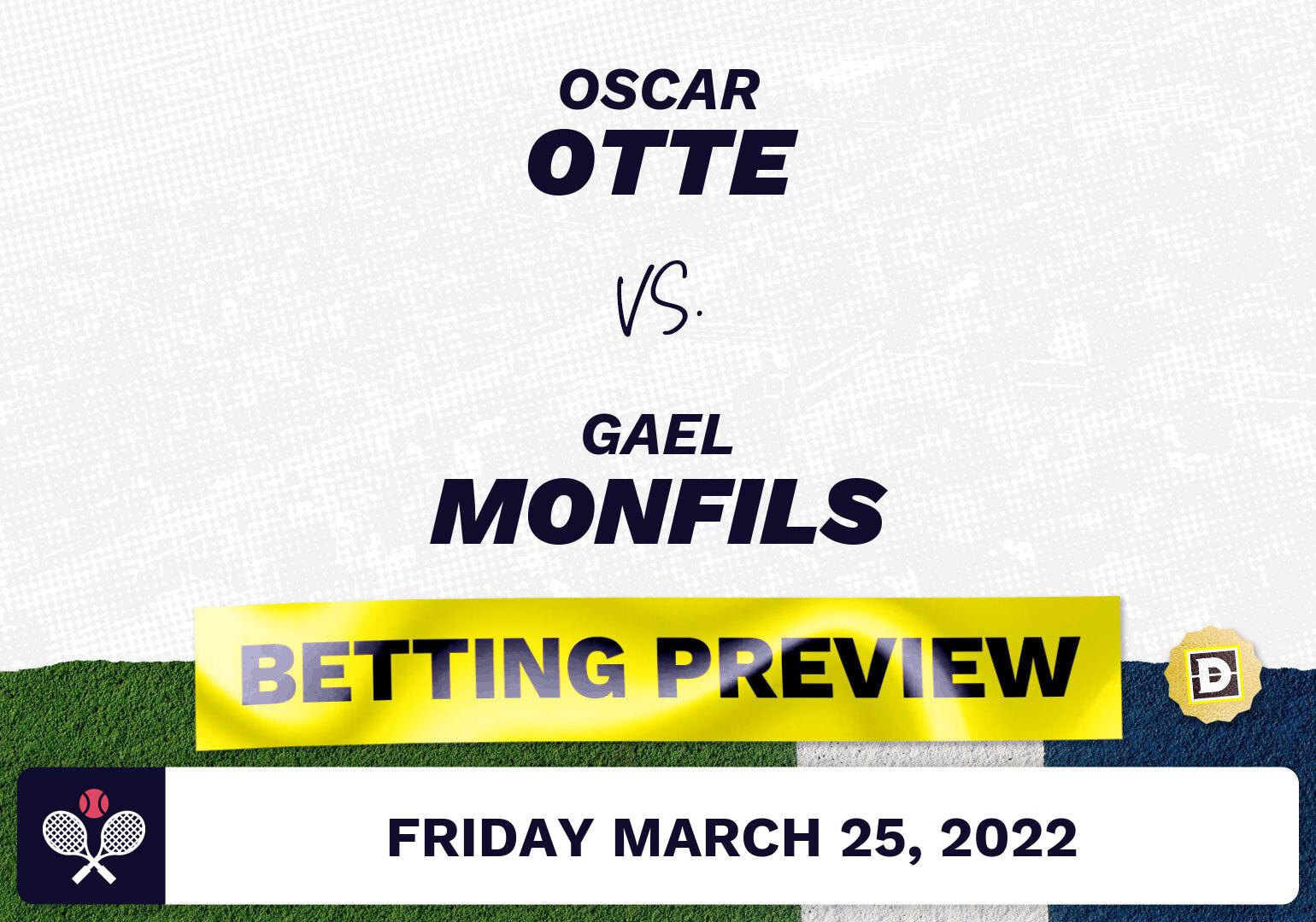 Oscar Otte vs. Gael Monfils Predictions - Mar 25, 2022