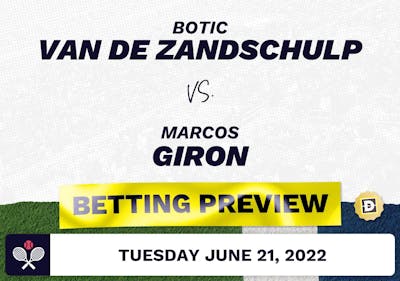 Botic Van de Zandschulp vs. Marcos Giron Predictions - Jun 21, 2022