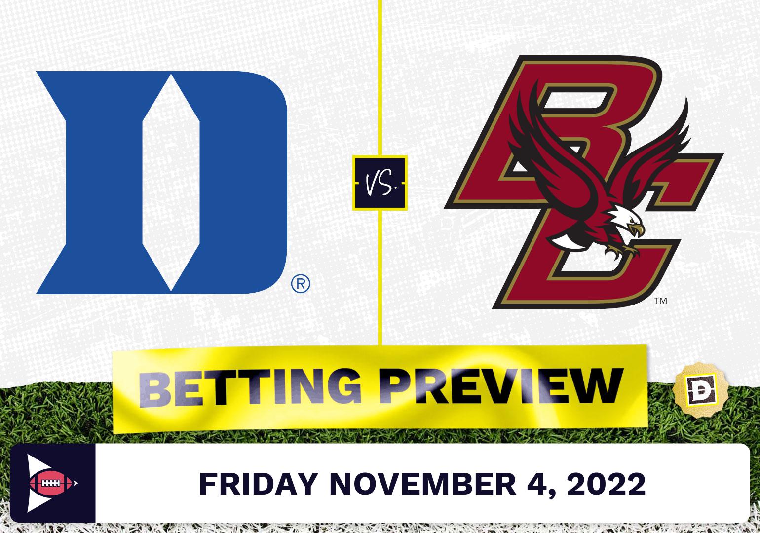 Duke vs. Boston College CFB Prediction and Odds - Nov 4, 2022