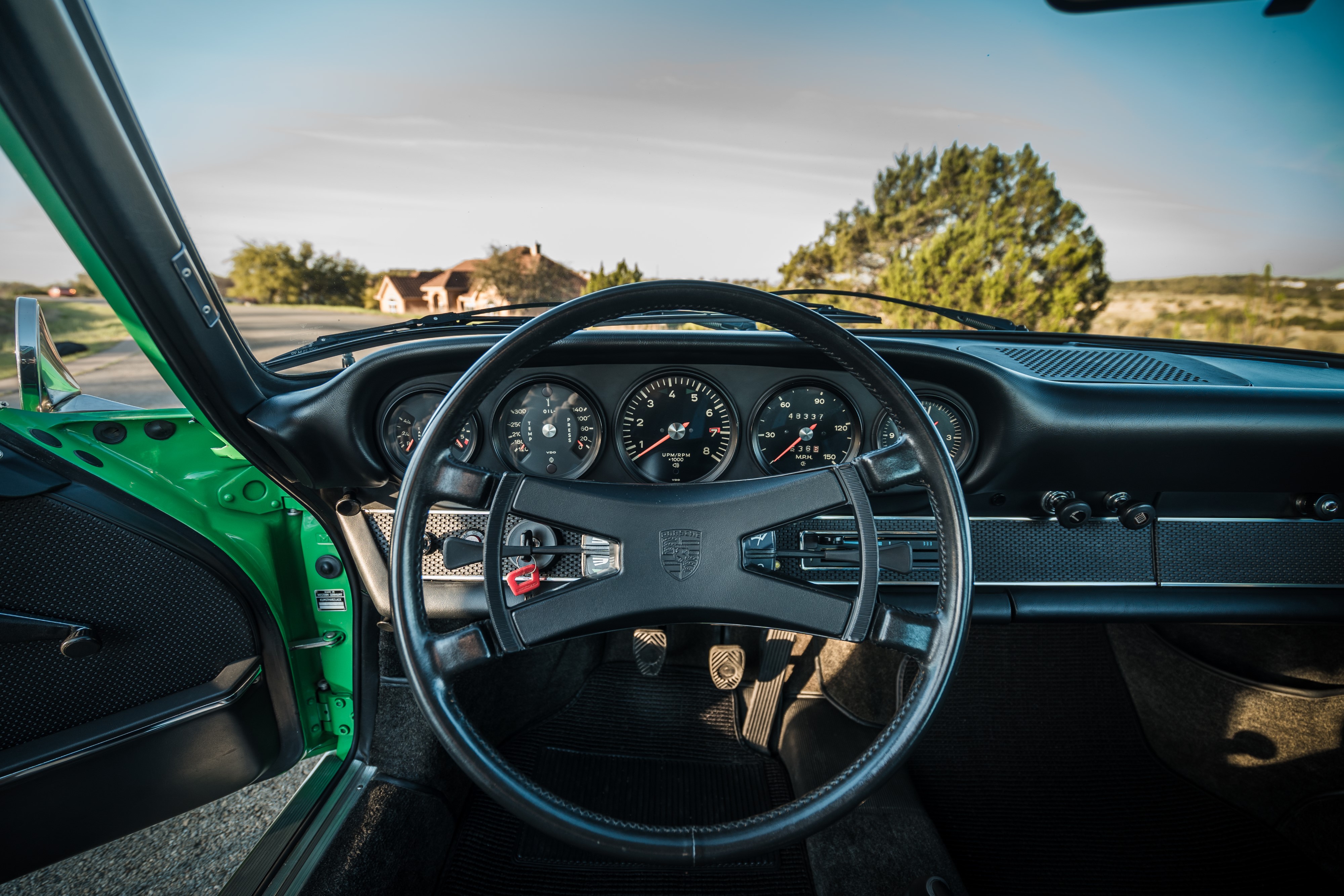 Drivers seat view from a 1971 911E