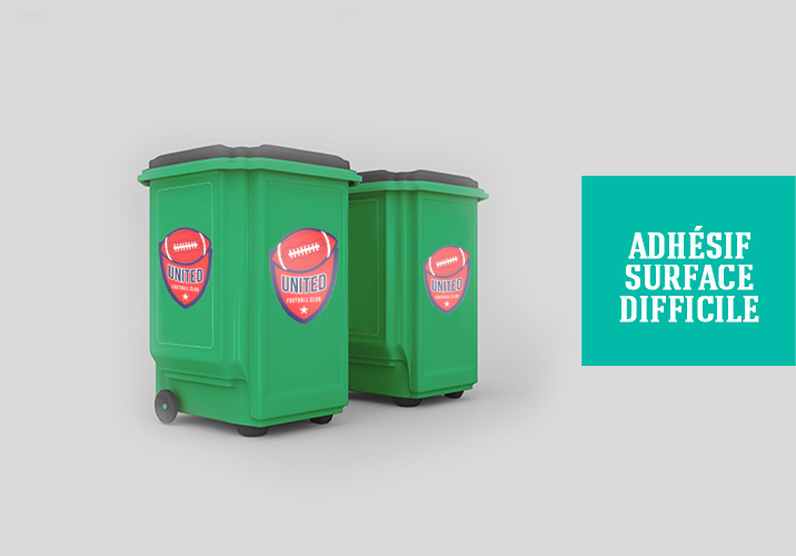 Film adhésif pour surface polypropylène et polyéthylène