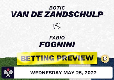 Botic Van de Zandschulp vs. Fabio Fognini Predictions - May 25, 2022