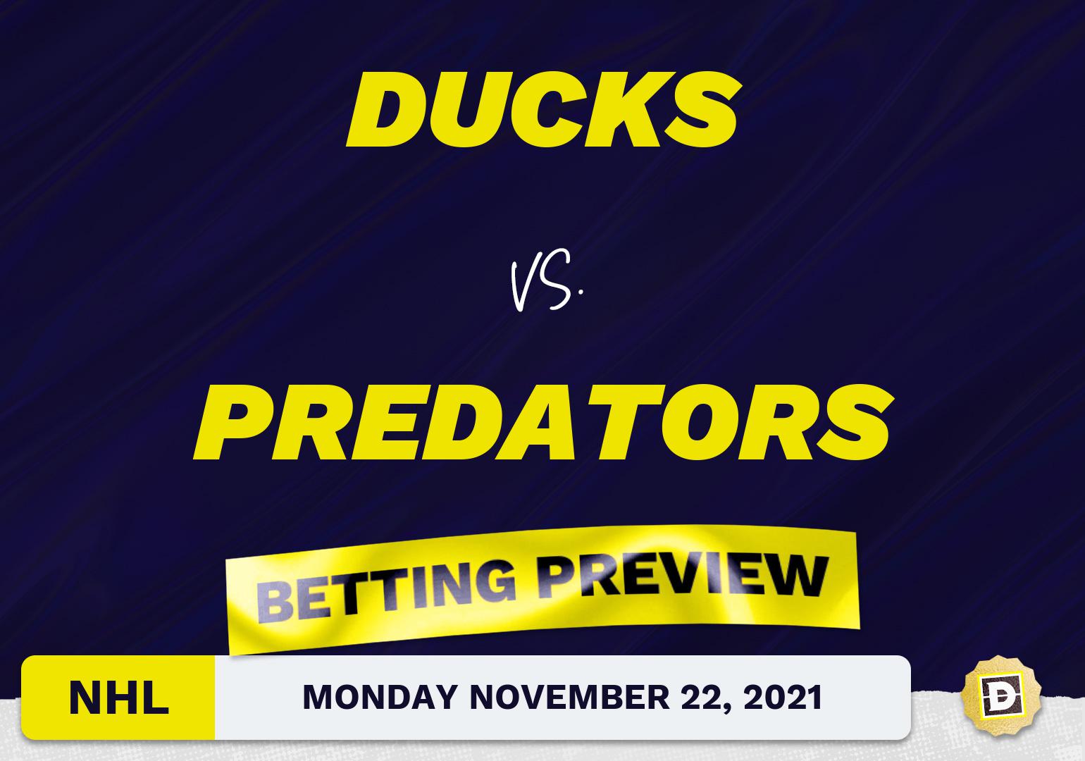 Ducks vs. Predators Predictions and Odds - Nov 22, 2021