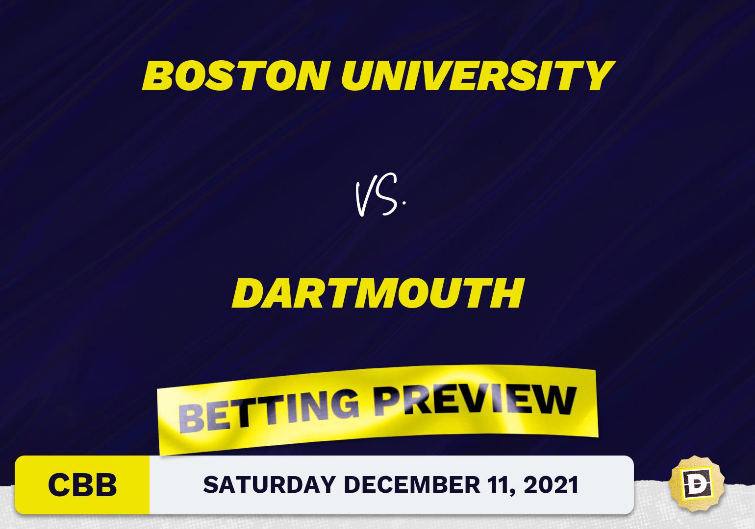 Boston University vs. Dartmouth CBB Predictions and Odds - Dec 11, 2021